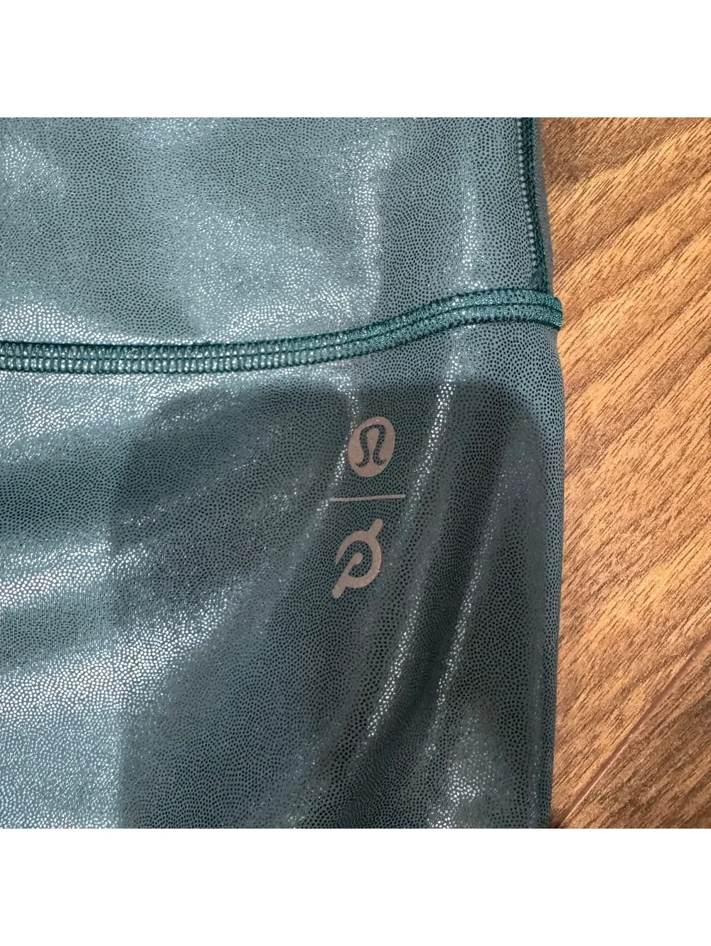 Lululemon x Peloton Wunder Under Shine Leggings Women’s Size 8 Green High Rise